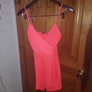 Hot pink fashion nova romper